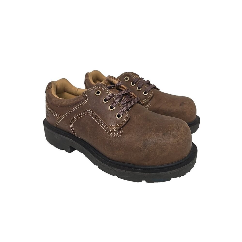 DAKOTA Men's Aluminum Toe Composite Plate Oxford Safety Shoes 1117QC Brown 8W